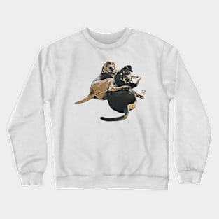 2 Dogs Chilling and hugging Together Crewneck Sweatshirt